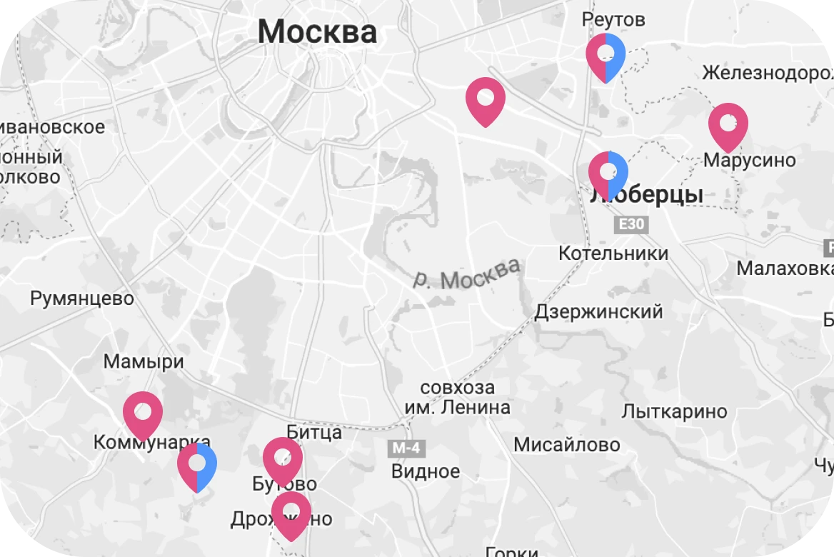Карта клиник